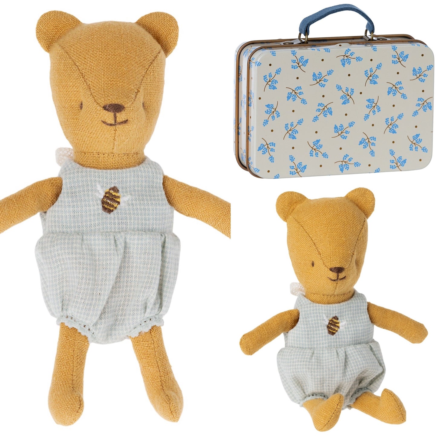*FREE GIFT WRAPPING* - Maileg Teddy Baby & Suitcase (Blue Madeleine) Bundle - Worth £24.75