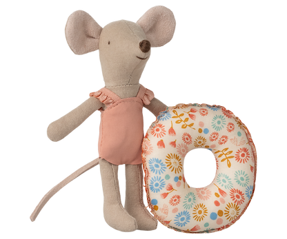 *PRE-ORDER* - Maileg Beach Mouse With Float, Little Sister, Flower - *ESTIMATED ARRIVAL EARLY MAY 2025*