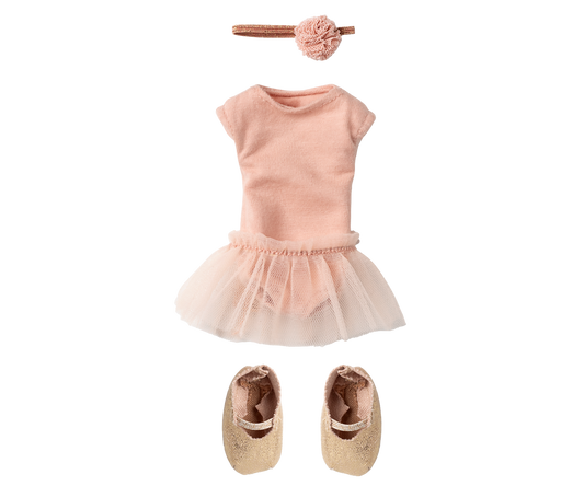 Maileg Ballet Suit & Skirt, Rose  Size 2