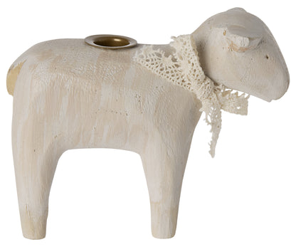 Maileg Lamb Candle Holder Set, One Of Each (Mint, Rose & Off White - Candles NOT Included)- Bundle Worth £69.75