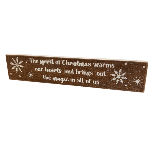 Langs - The spirit of Christmas warms our hearts… Christmas Plaque