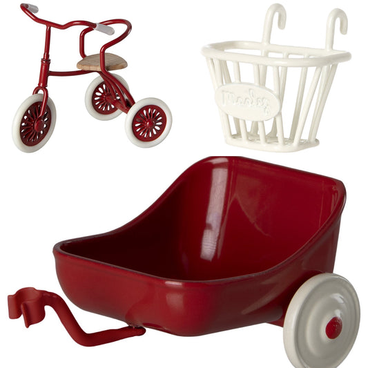 Maileg Tricycle, Mouse, Red Bundle - Worth £51.50