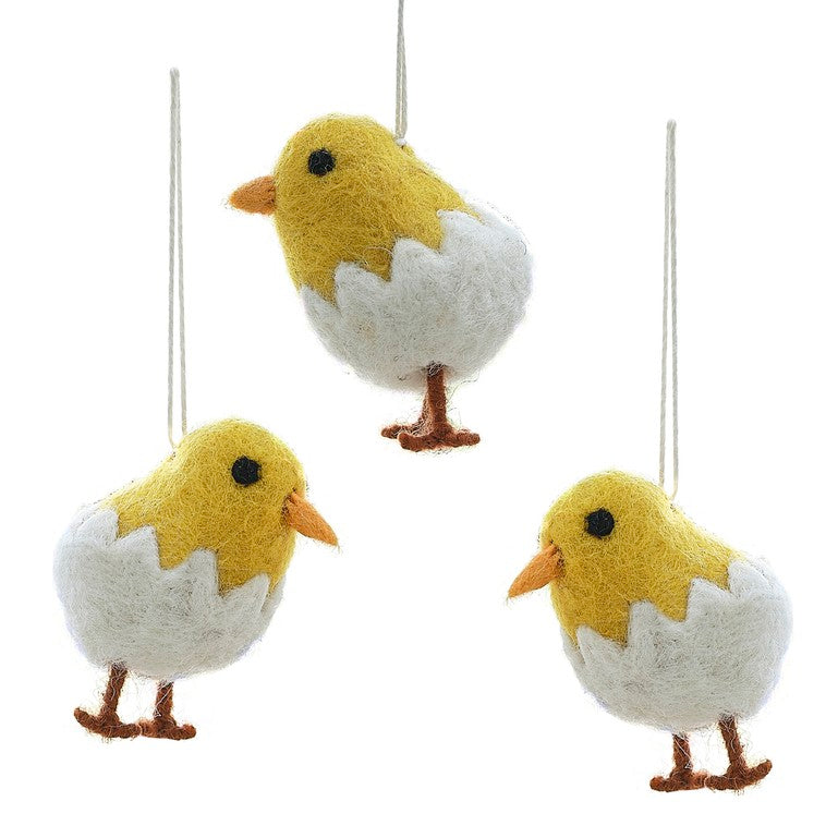 Ginger Ray Felt Easter Chick Tree Decorations