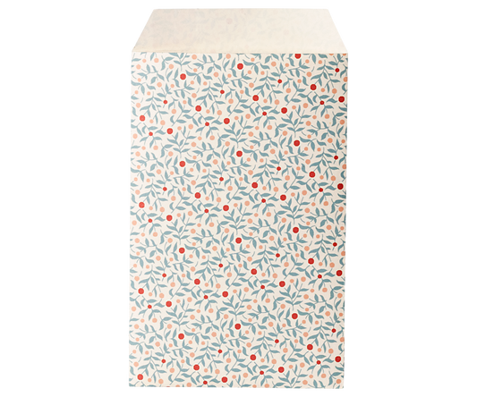 Maileg Berry Branches Dusty Blue Envelope Gifting Bags - Set Of Five