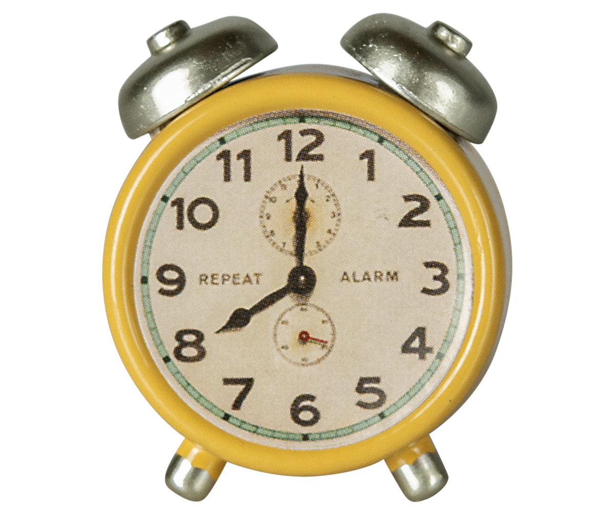 Maileg Alarm Clock, Mouse, Yellow