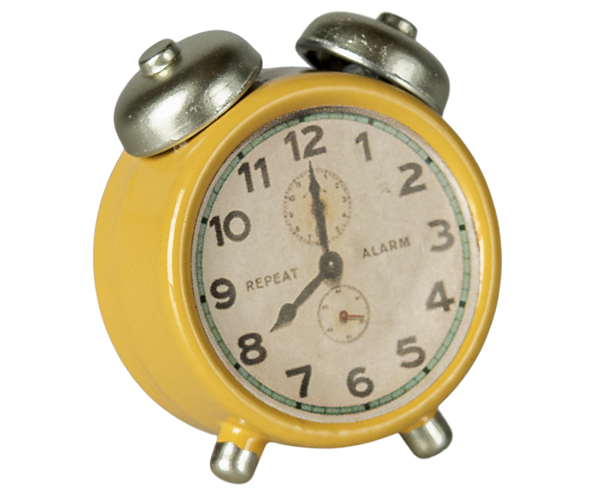 Maileg Alarm Clock, Mouse, Yellow