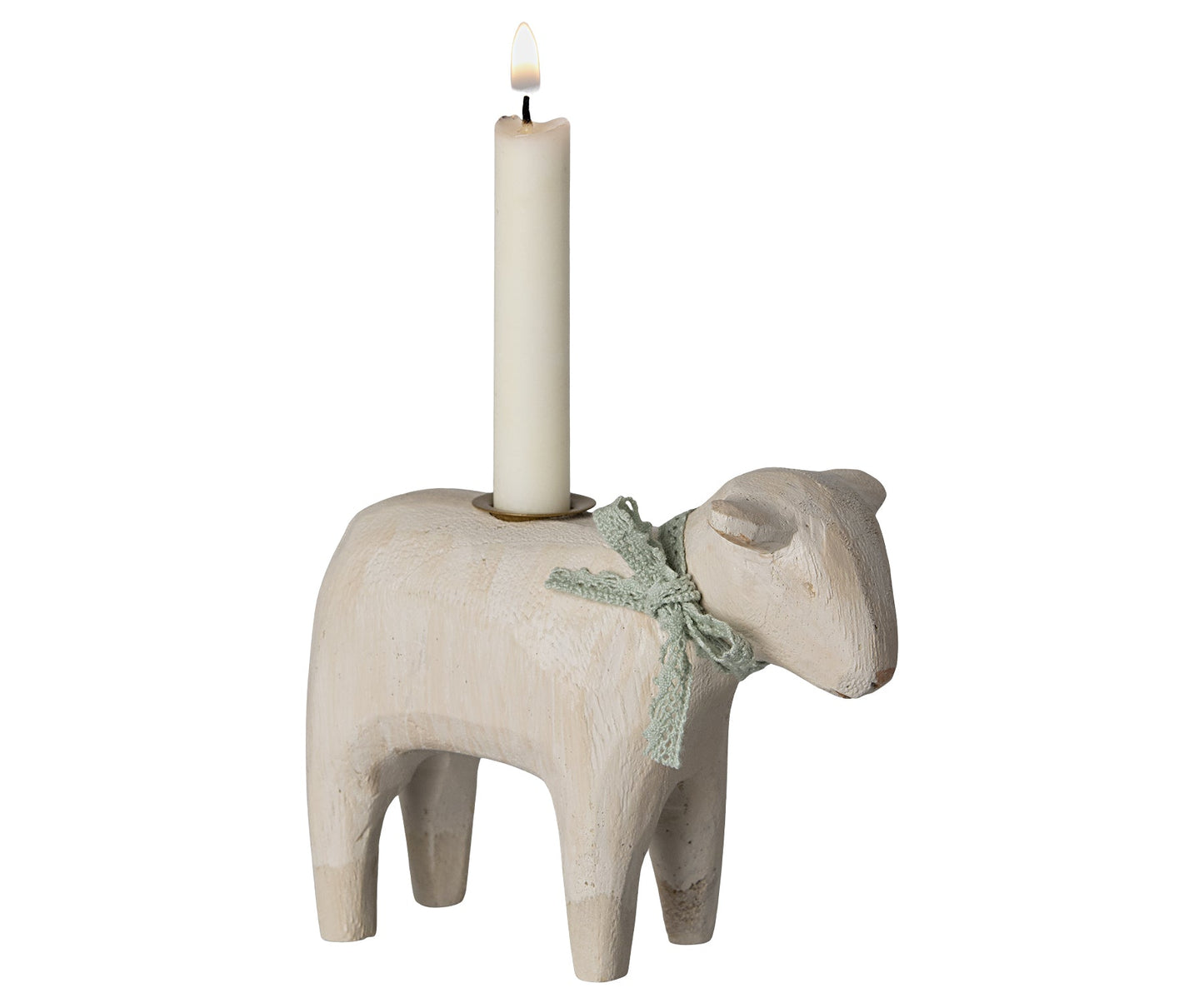 Maileg Lamb Candle Holder Set, One Of Each (Mint, Rose & Off White - Candles NOT Included)- Bundle Worth £69.75