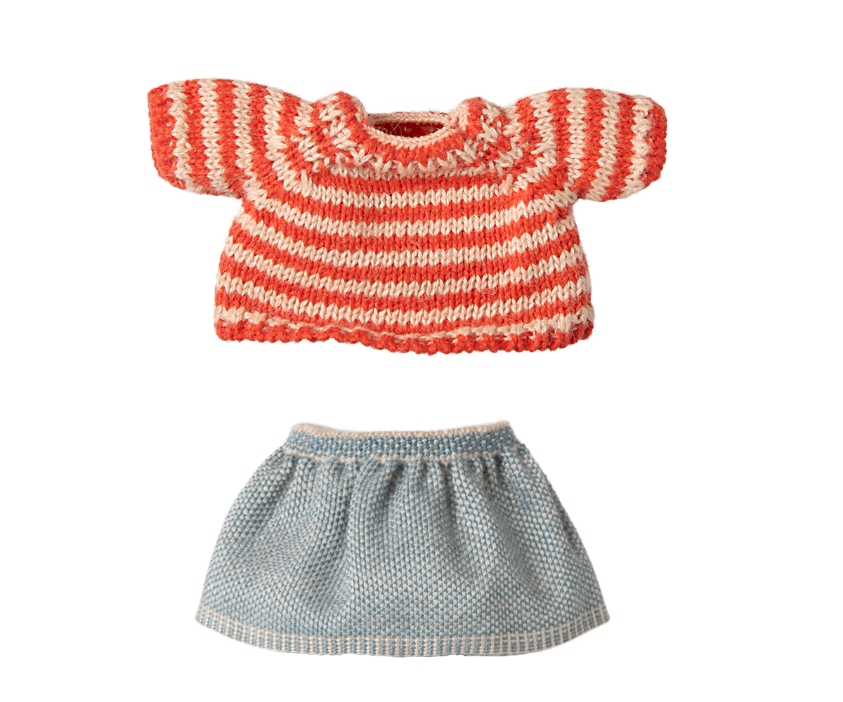 *PRE-ORDER* - Maileg Knitted Sweater & Skirt, Big Sister - *ESTIMATED ARRIVAL EARLY MARCH 2025*