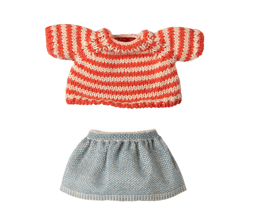 *PRE-ORDER* - Maileg Knitted Sweater & Skirt, Big Sister - *ESTIMATED ARRIVAL EARLY MARCH 2025*