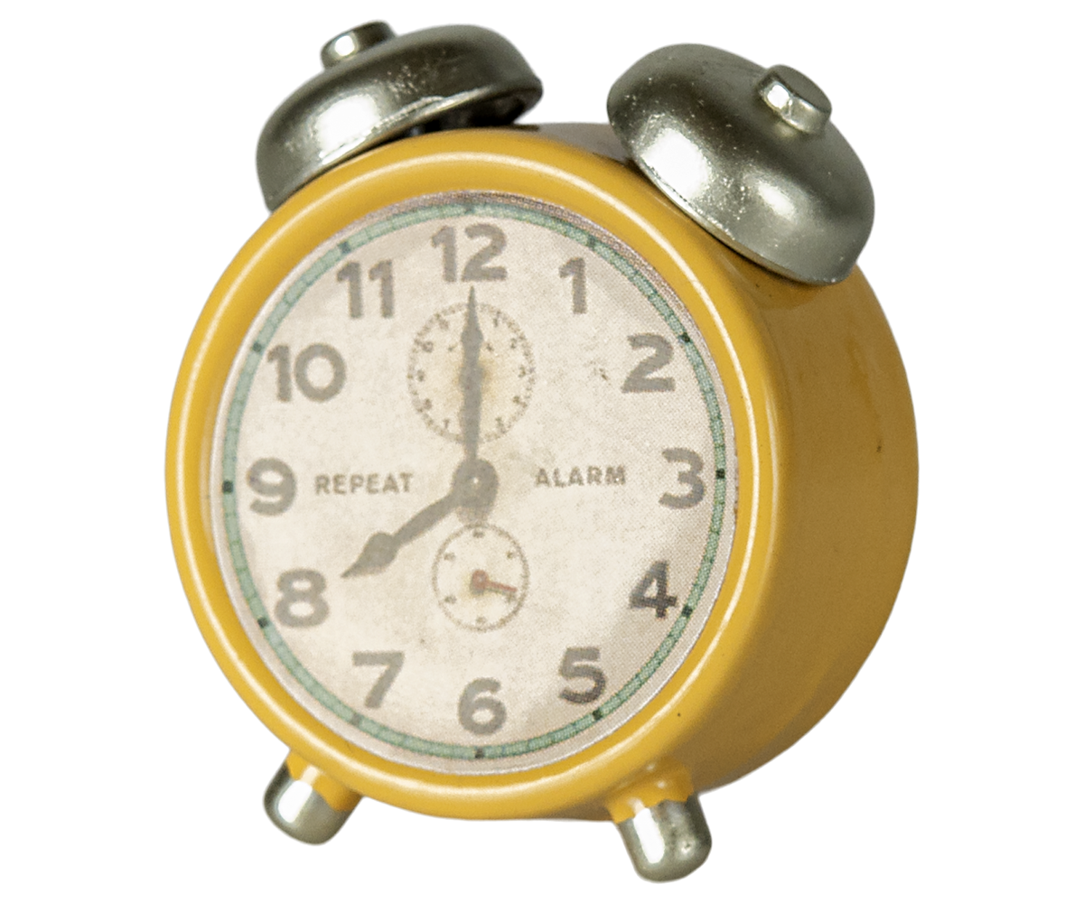 Maileg Alarm Clock, Mouse, Yellow