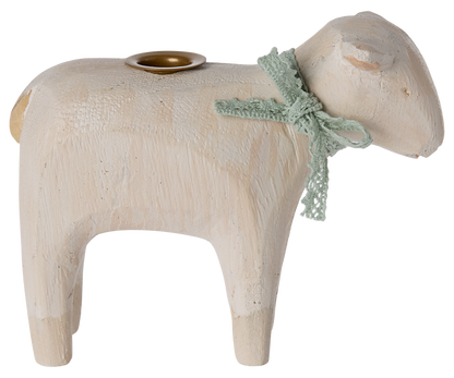 Maileg Candle Holder, Lamb, Mint