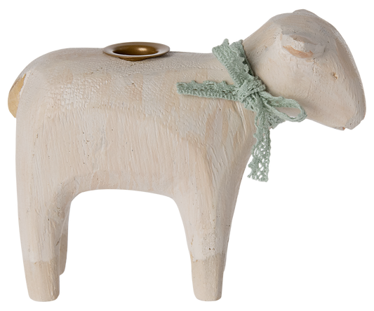 Maileg Candle Holder, Lamb, Mint