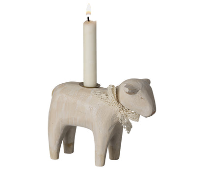 Maileg Lamb Candle Holder, Off White