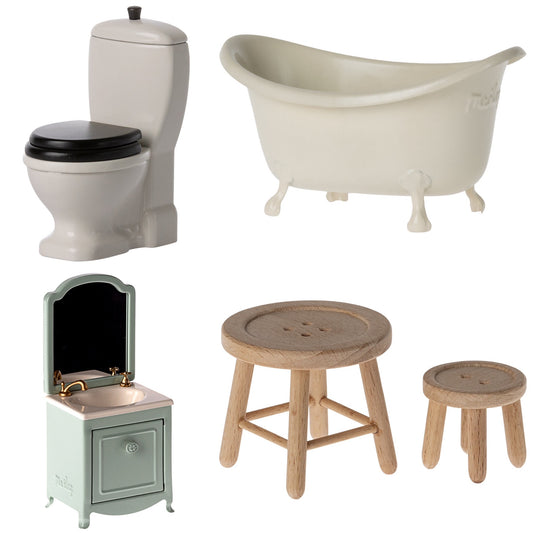 Maileg Bathroom Essentials (Mint) Bundle - Worth £86