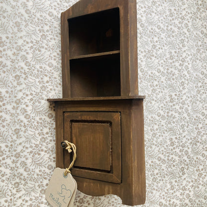 *SECONDS* Issues With Paintwork, See Picture 2,3 & 4 As Examples - Maileg Miniature Corner Cabinet - Brown