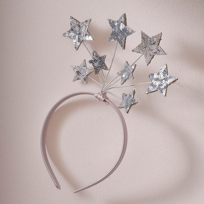 Ginger Ray Pink & Silver Sequin Star Headband