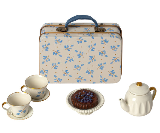 *EX-PROP, NO SUITCASE* - Maileg Afternoon Treat, Mouse, Blue Madelaine