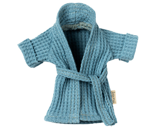 Maileg Bathrobe, Dusty Blue, Dad Mouse