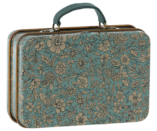 Maileg Small  Suitcase, Blossom, Blue