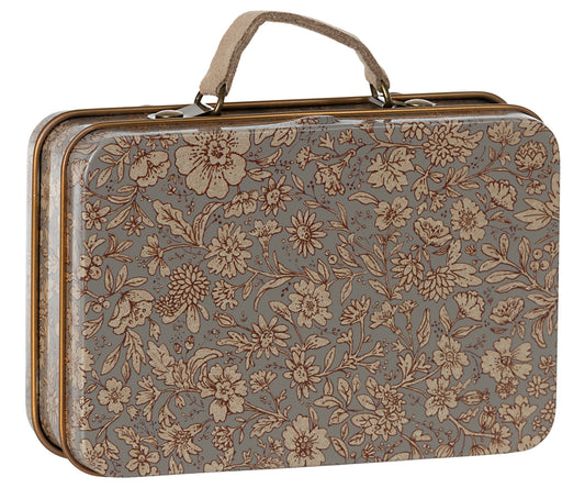 Maileg Small  Suitcase, Blossom, Grey