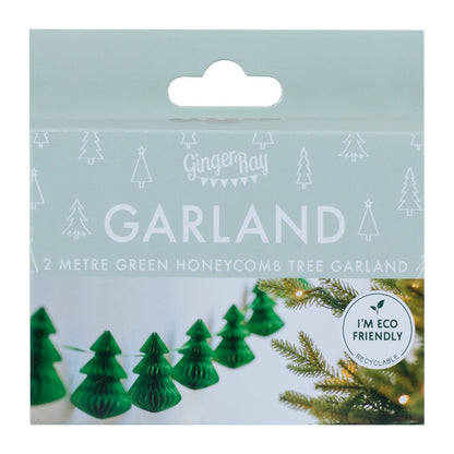 Ginger Ray Green Honeycomb Christmas Decorations