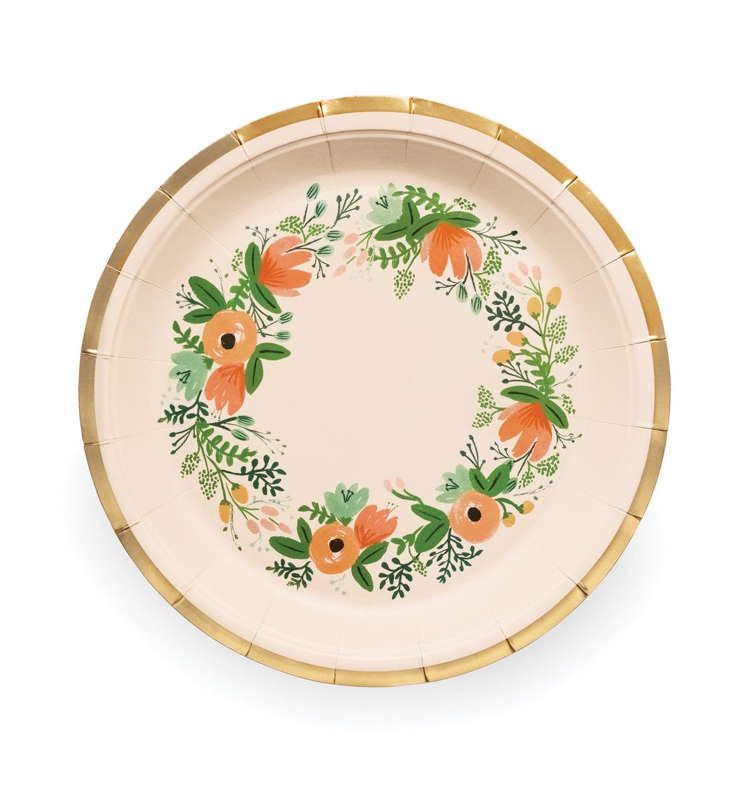 Rifle Paper Co. Wildflower Large Paper Plates - Set of Ten