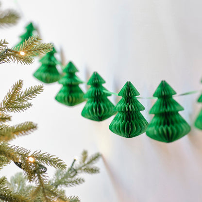 Ginger Ray Green Honeycomb Christmas Decorations