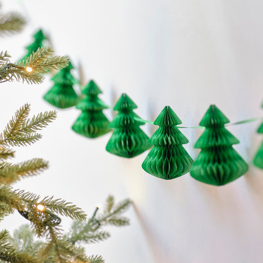 Ginger Ray Green Honeycomb Christmas Decorations