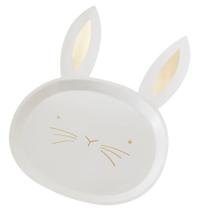 Ginger Ray Easter Bunny Paper Plates - Set of Eight